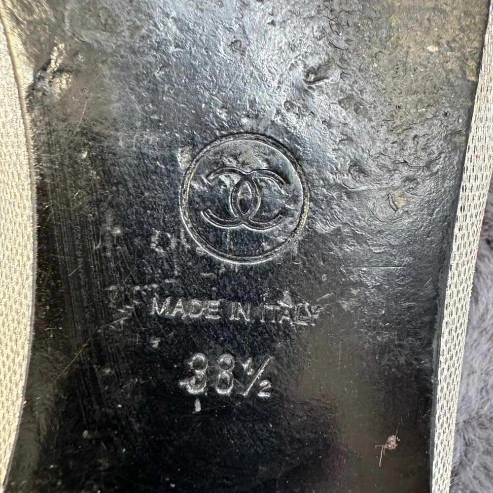 Authentic CHANEL CC 38.5 made in Italy black/silver - Picture 3 of 7